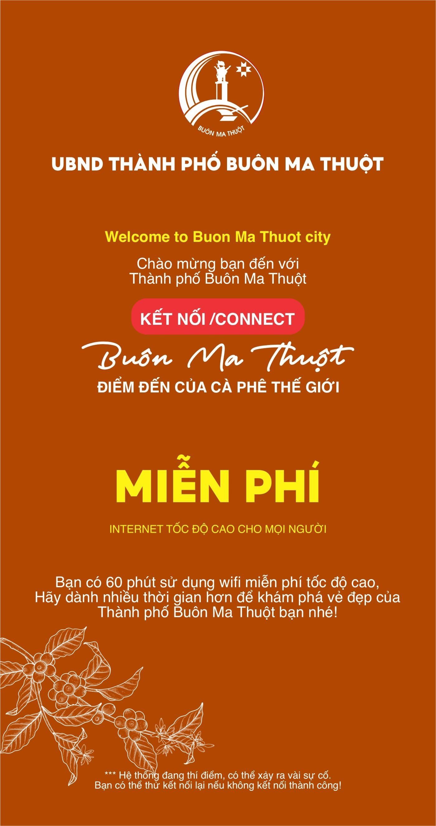 TP. Buôn Ma Thuột phủ sóng Wifi miễn phí tại tuyến đường Phan Đình Giót phục vụ du khách