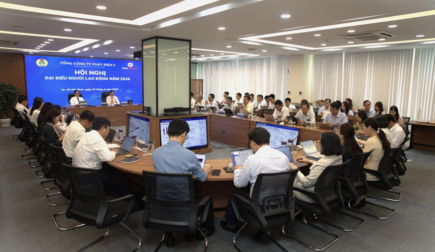 EVNGENCO3 TỔ CHỨC THÀNH CÔNG HỘI NGHỊ ĐẠI BIỂU NGƯỜI LAO ĐỘNG NĂM 2026